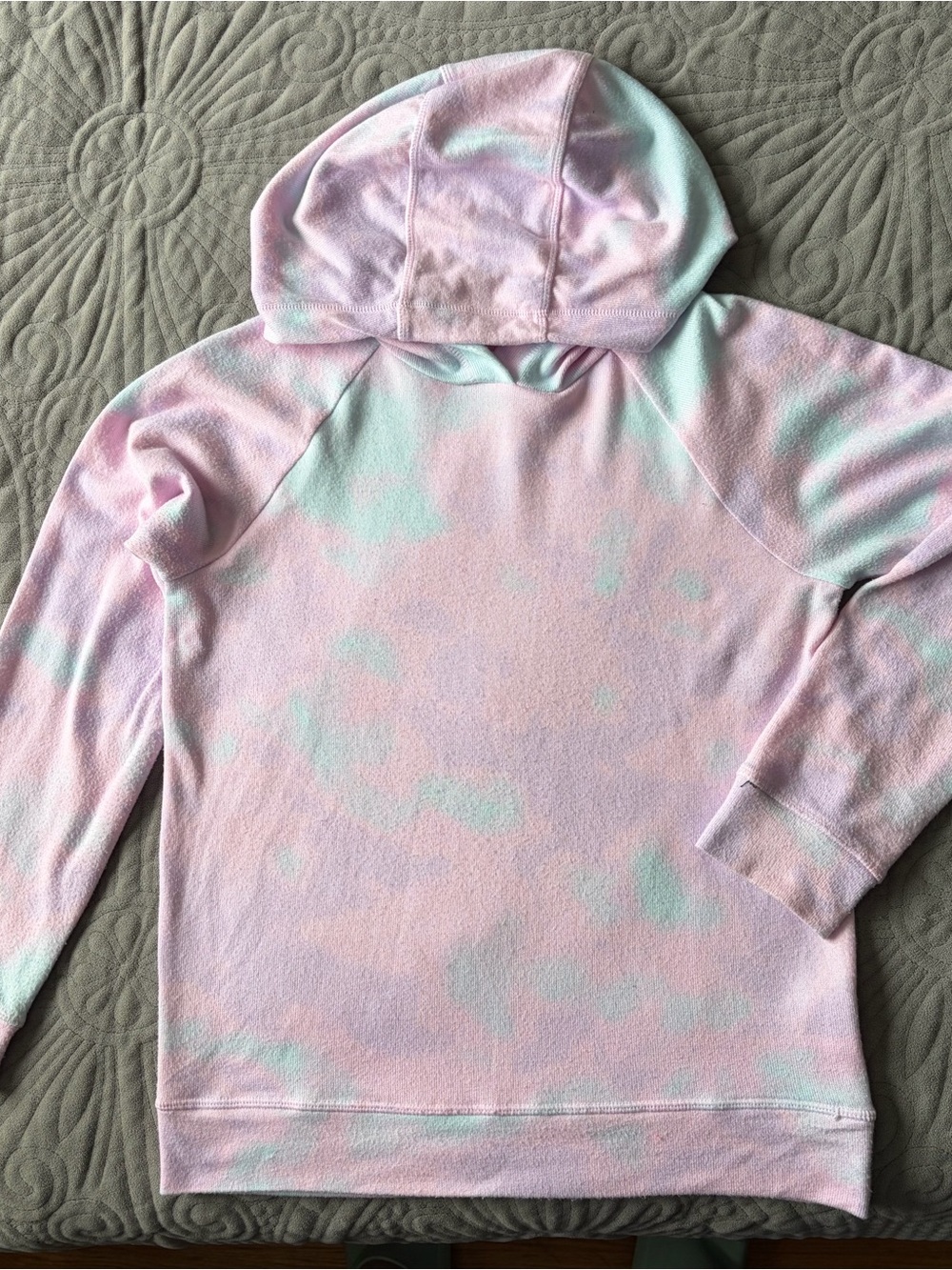 32 Degrees Heat Girls Tie Dye Hoodie Pink Blue Pullover Sweatshirt Size M 10/12